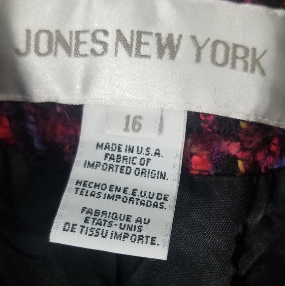 Jones New York Button Down Woven Multicolor Speckle Girls Jacket. Size 16 - Picture 4 of 5